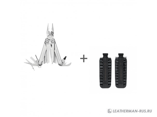 Мультитул Leatherman Wave Plus + Дополнительный набор бит Leatherman (23 предмета) в подарок!